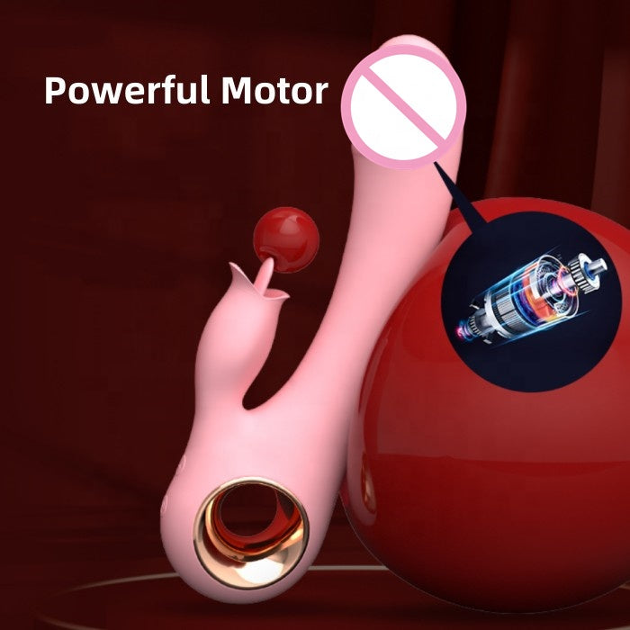 Vibrador Dual Punto G con Estimulación Externa y Función Calor