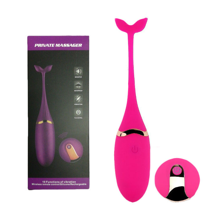 Vibrador tipo cola de ballena con control remoto inalámbrico – flexible, 10 modos de vibración