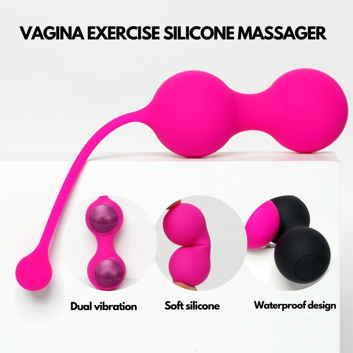 Bola de Kegel Vibradora Doble con Control Remoto — Recargable USB