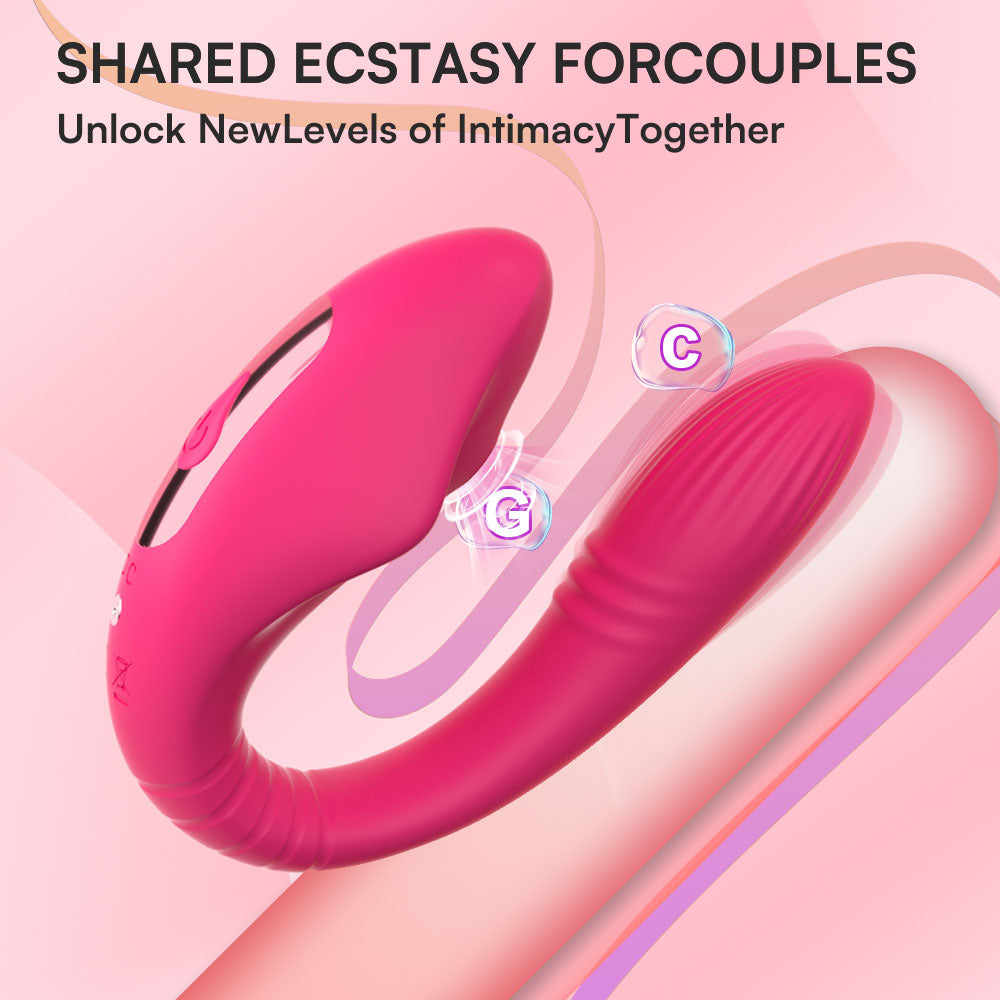 Vibrador en U con Succión Dual y Control Remoto 8 modos de vibración + 5 succion.