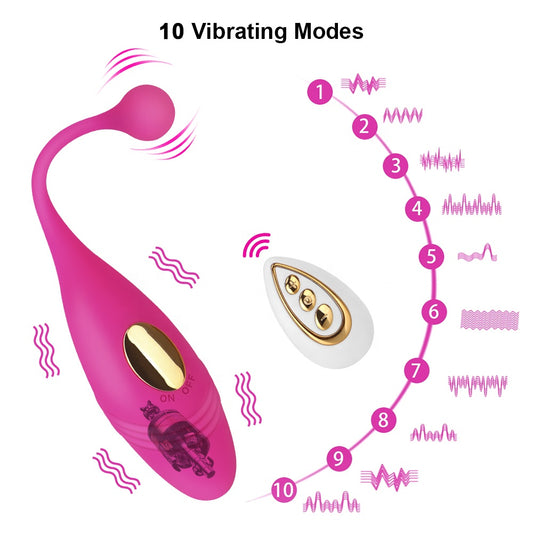 Huevo Vibrador con Control Remoto Inalámbrico  10 Modos de vibración