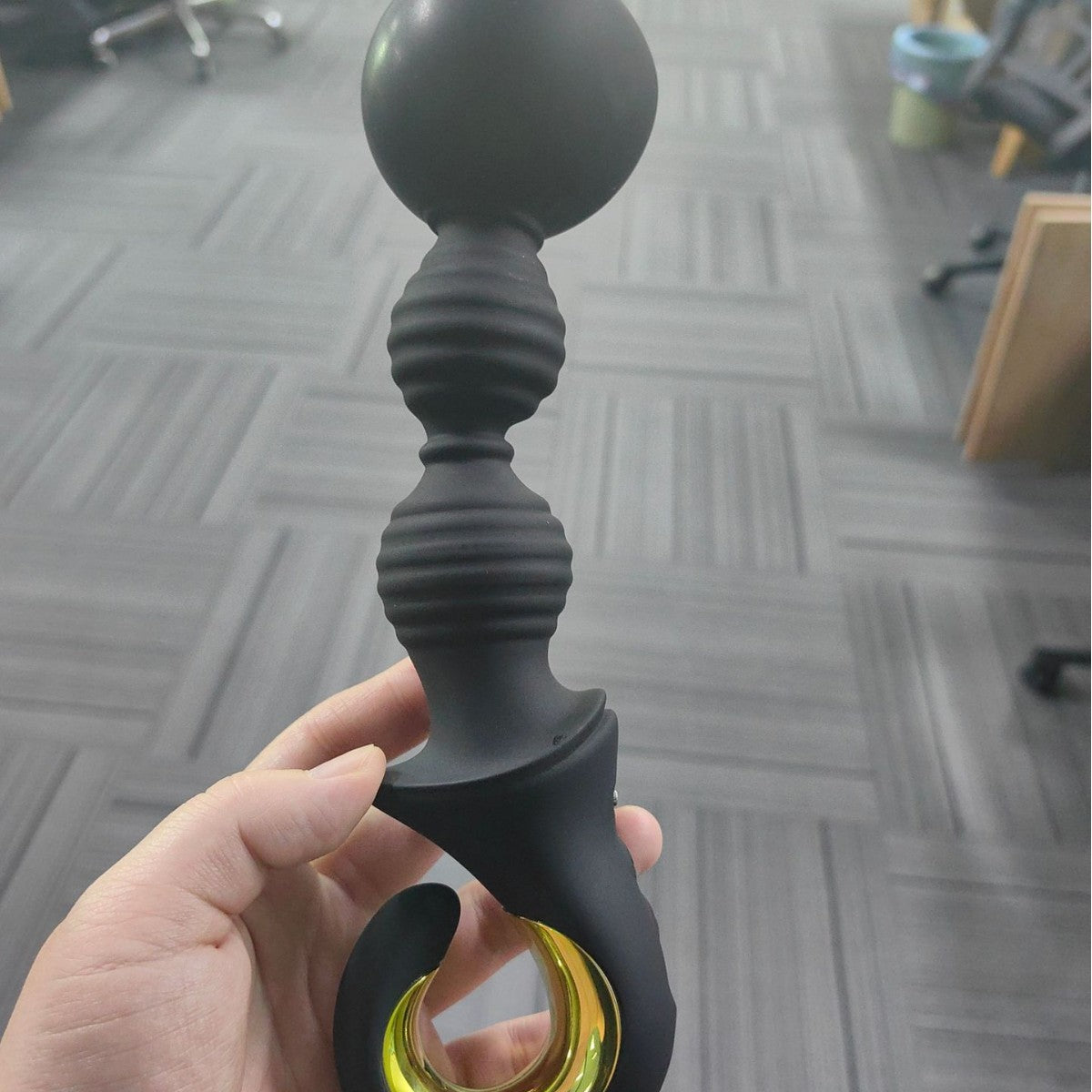 Plug Anal Inflable con Cuentas y 10 Modos de Vibración