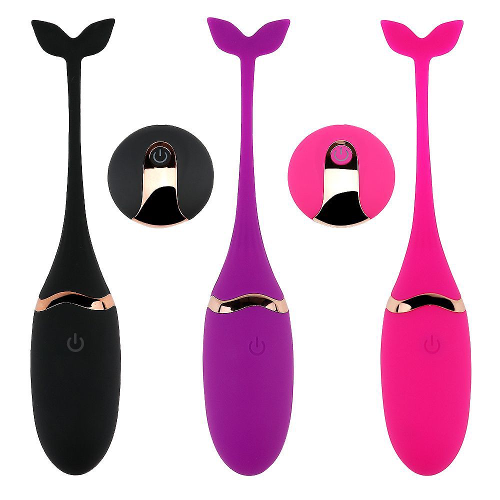 Vibrador tipo cola de ballena con control remoto inalámbrico – flexible, 10 modos de vibración