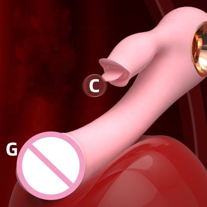 Vibrador Dual Punto G con Estimulación Externa y Función Calor