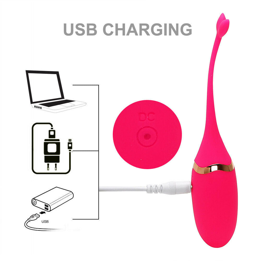 Vibrador tipo cola de ballena con control remoto inalámbrico – flexible, 10 modos de vibración
