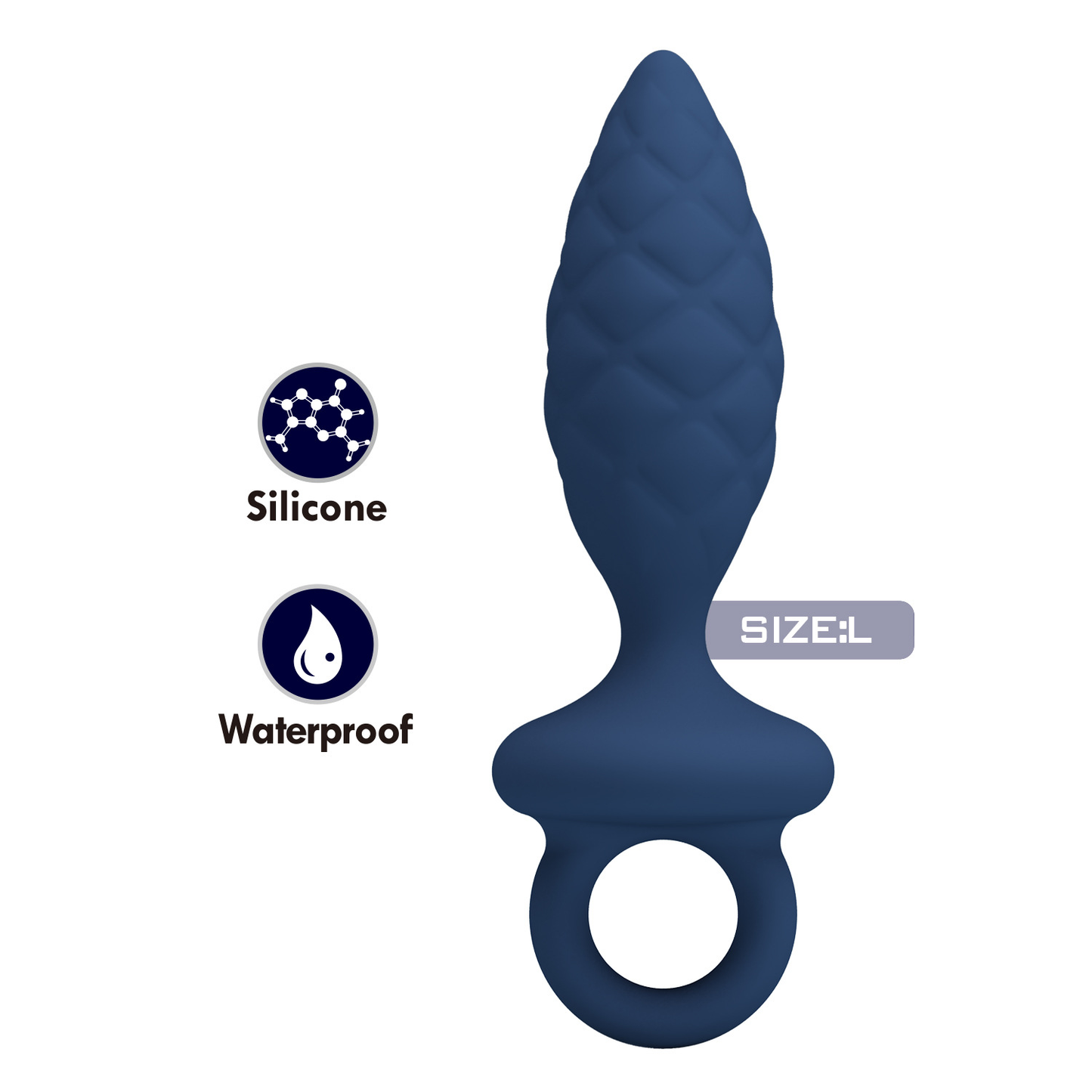 Plug Anal de Silicona con Anillo – Talla M