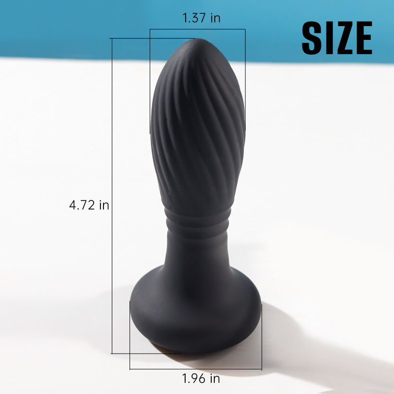 Plug Anal Vibrador con Empuje + Control Remoto y Luces LED (2 en 1)