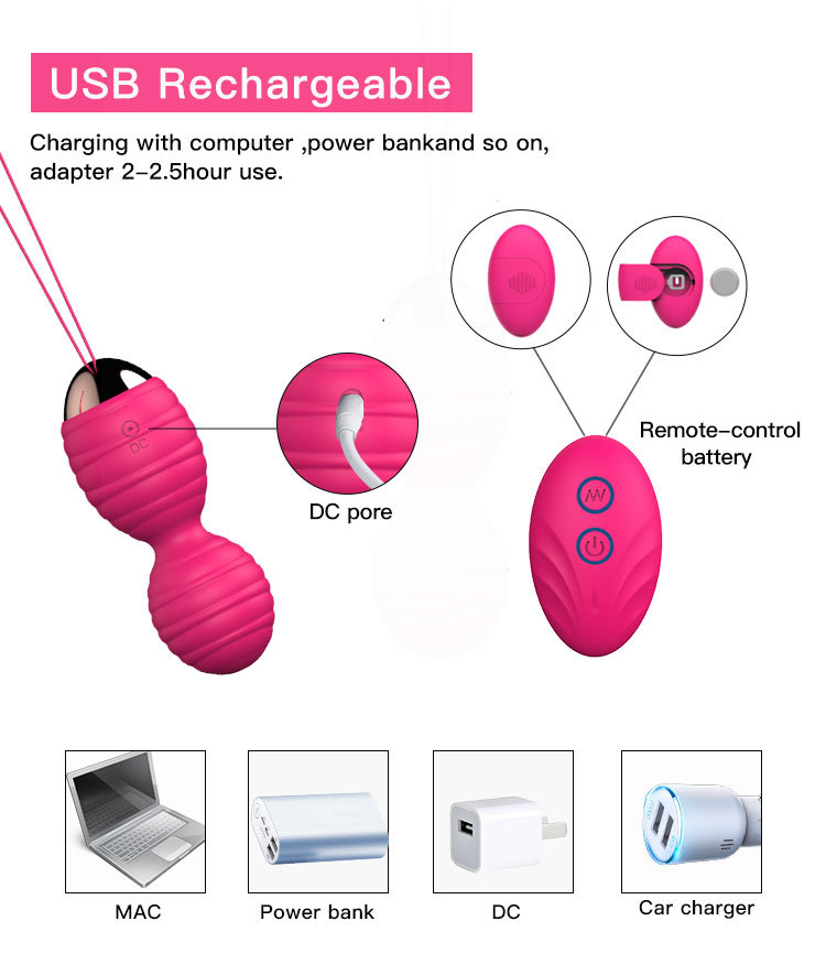 Bola Kegel Vibradora con Control Remoto  12 Modos de Vibracion