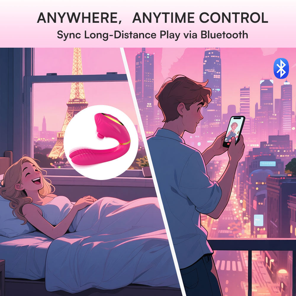 Vibrador de Doble Estimulación con App — Control Remoto 3 en 1