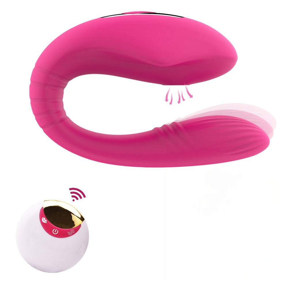 Vibrador en U con Succión Dual y Control Remoto 8 modos de vibración + 5 succion.