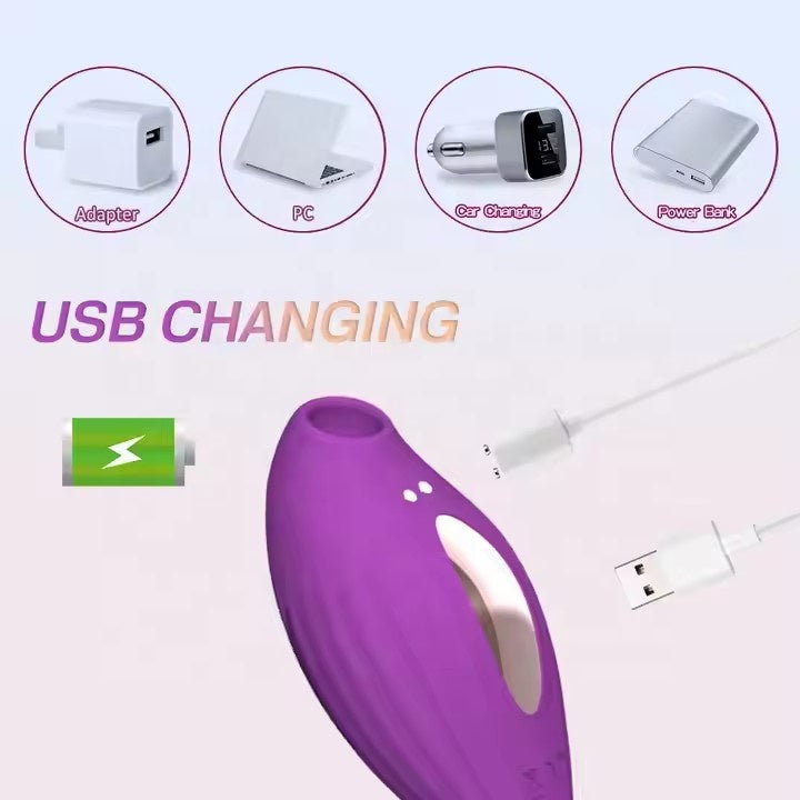 Vibrador Punto G con Succión · 10 Vibraciones + 5 Modos de Succión Recargable