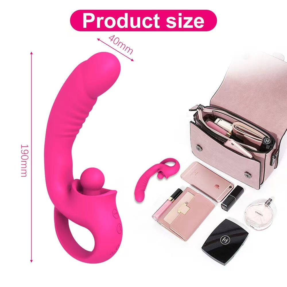 Vibrador 2 en 1 Punto G + Clítoris — Recargable 100% Impermeable