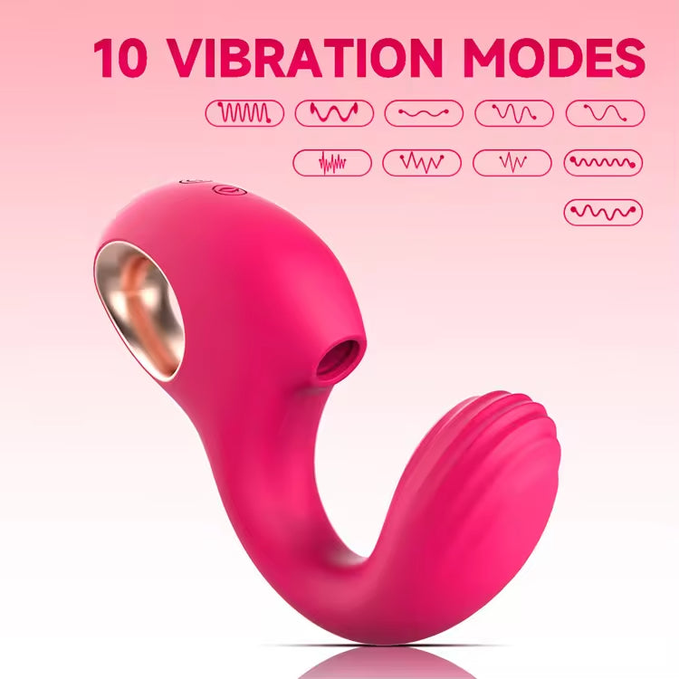 Vibrador de Succión + Punto G - 10 Modos Silicona Médica  100% Impermeable