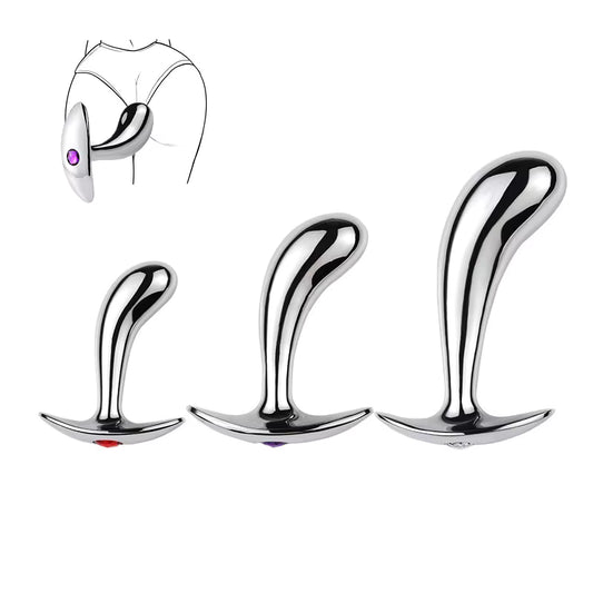 Kit Progresivo de Plugs Anales Curvos — Acero Quirúrgico