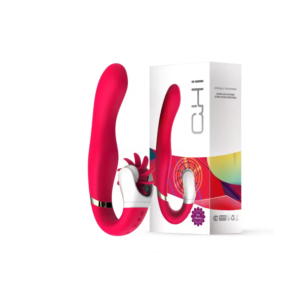 VIBRADOR DOBLE ESTIMULACIÓN 2 EN 1 RECARGABLE