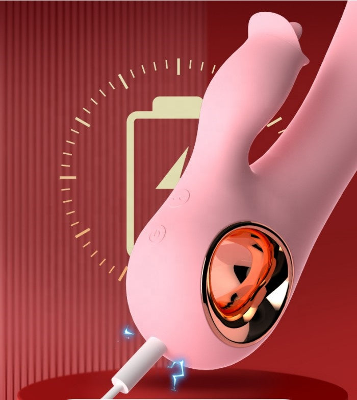 Vibrador Dual Punto G con Estimulación Externa y Función Calor