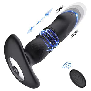 Vibrador Prostático con Empuje + Control Remoto — 10 modos