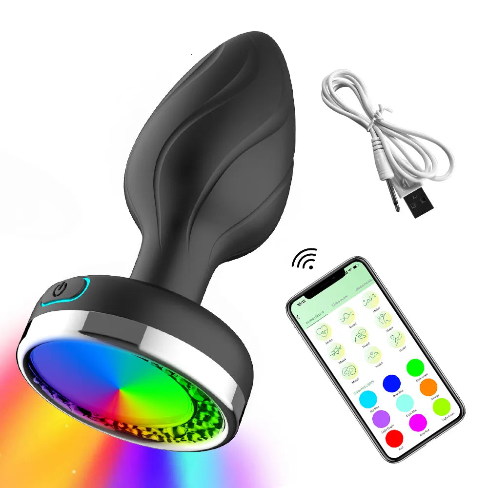 Plug Anal Inteligente con Vibración, Luz LED y Control por App
