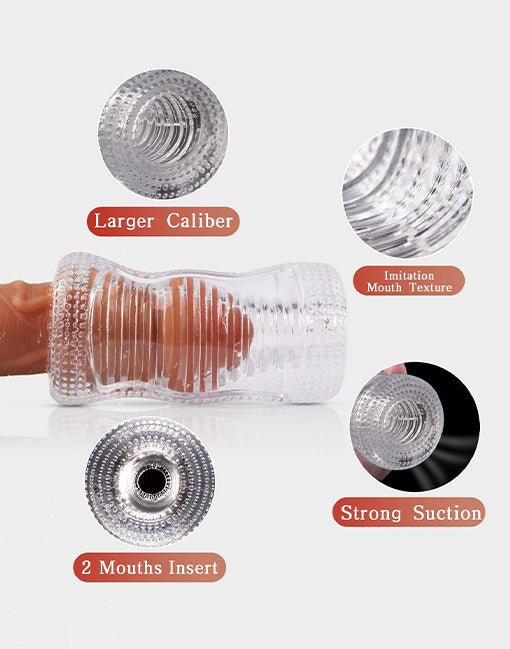 Masturbador Translúcido 3D — Estimulación Realista