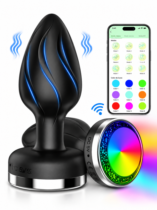 Plug Anal Inteligente con Vibración, Luz LED y Control por App