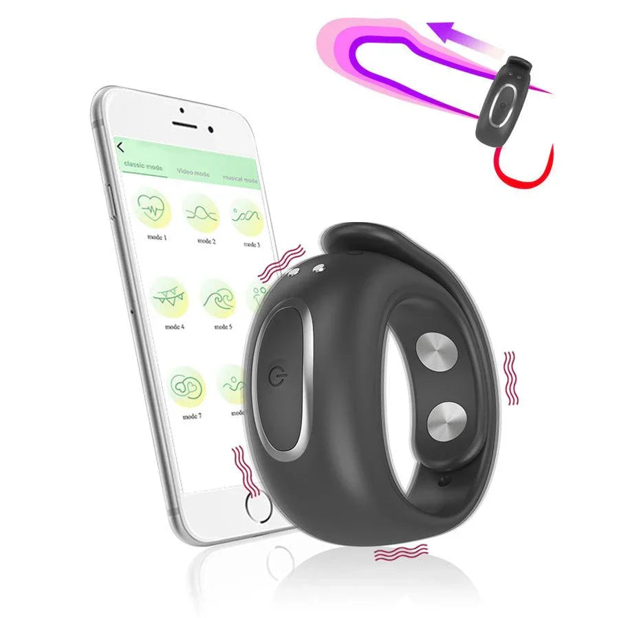 Anillo Vibrador Premium con App – Placer inteligente y conexión sin límites