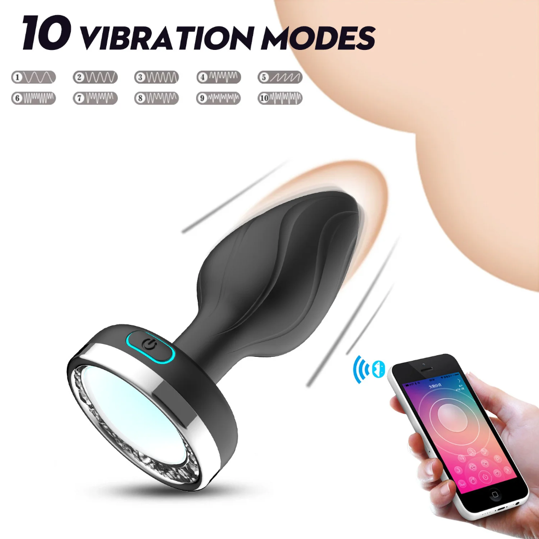 Plug Anal Inteligente con Vibración, Luz LED y Control por App