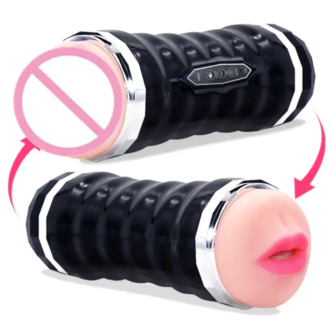 MASTURBADOR ANNY Doble Entrada Boca/Vagina  10 frecuencias de vibracion