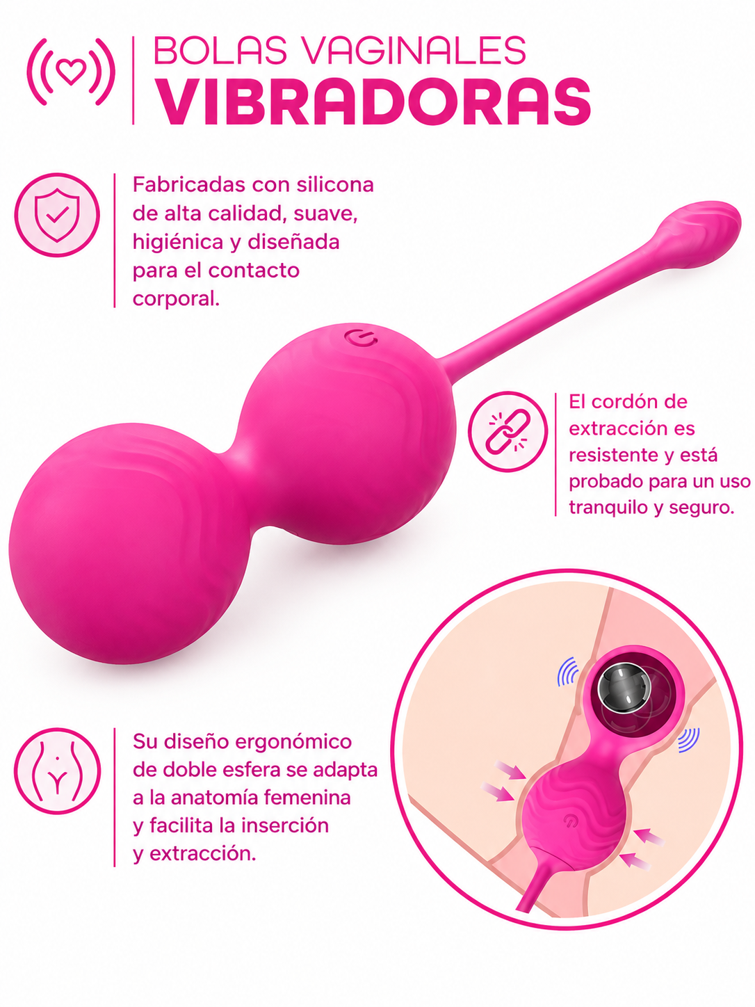 Set de Bolas de Kegel con Vibración y Control Remoto