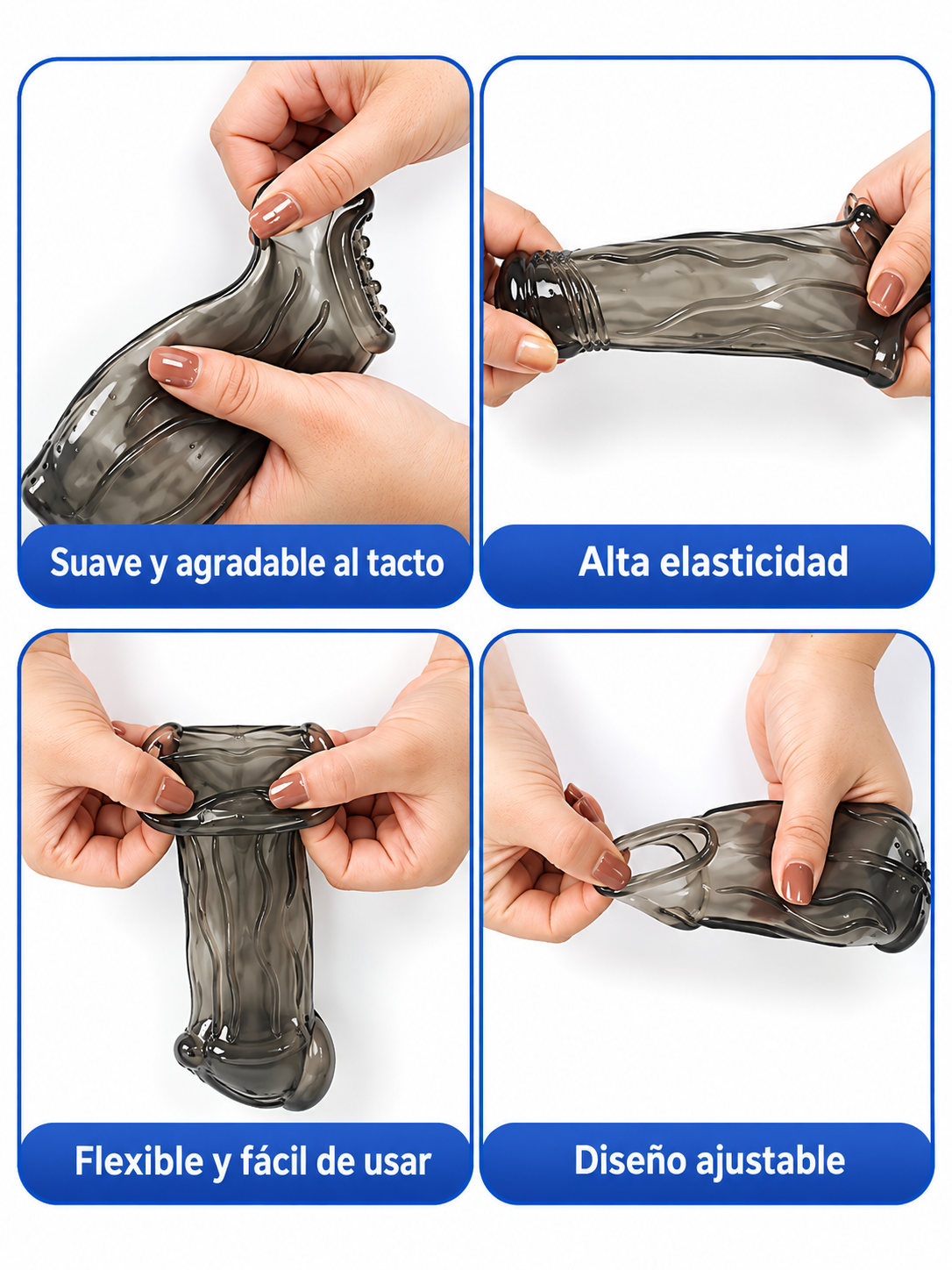 Funda para Pene Translúcida con Textura Realista Meleon