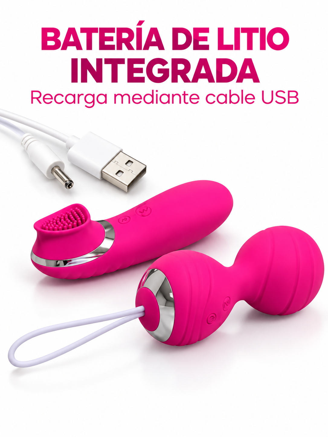 Bola de Kegel Vibradora con Doble Estimulación y Control Remoto