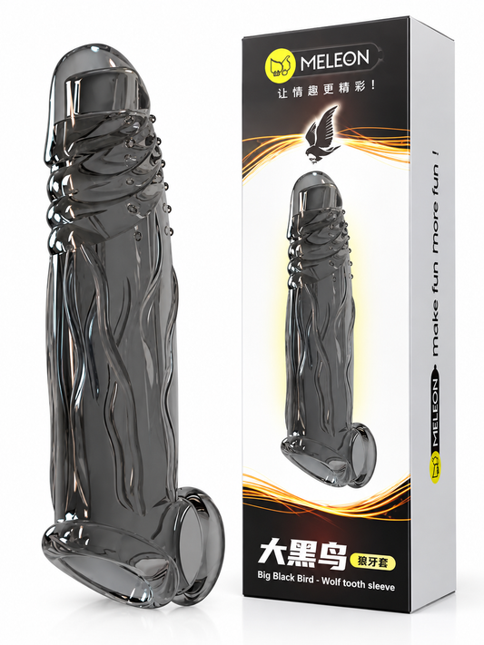 Funda para Pene Translúcida con Textura Realista Meleon