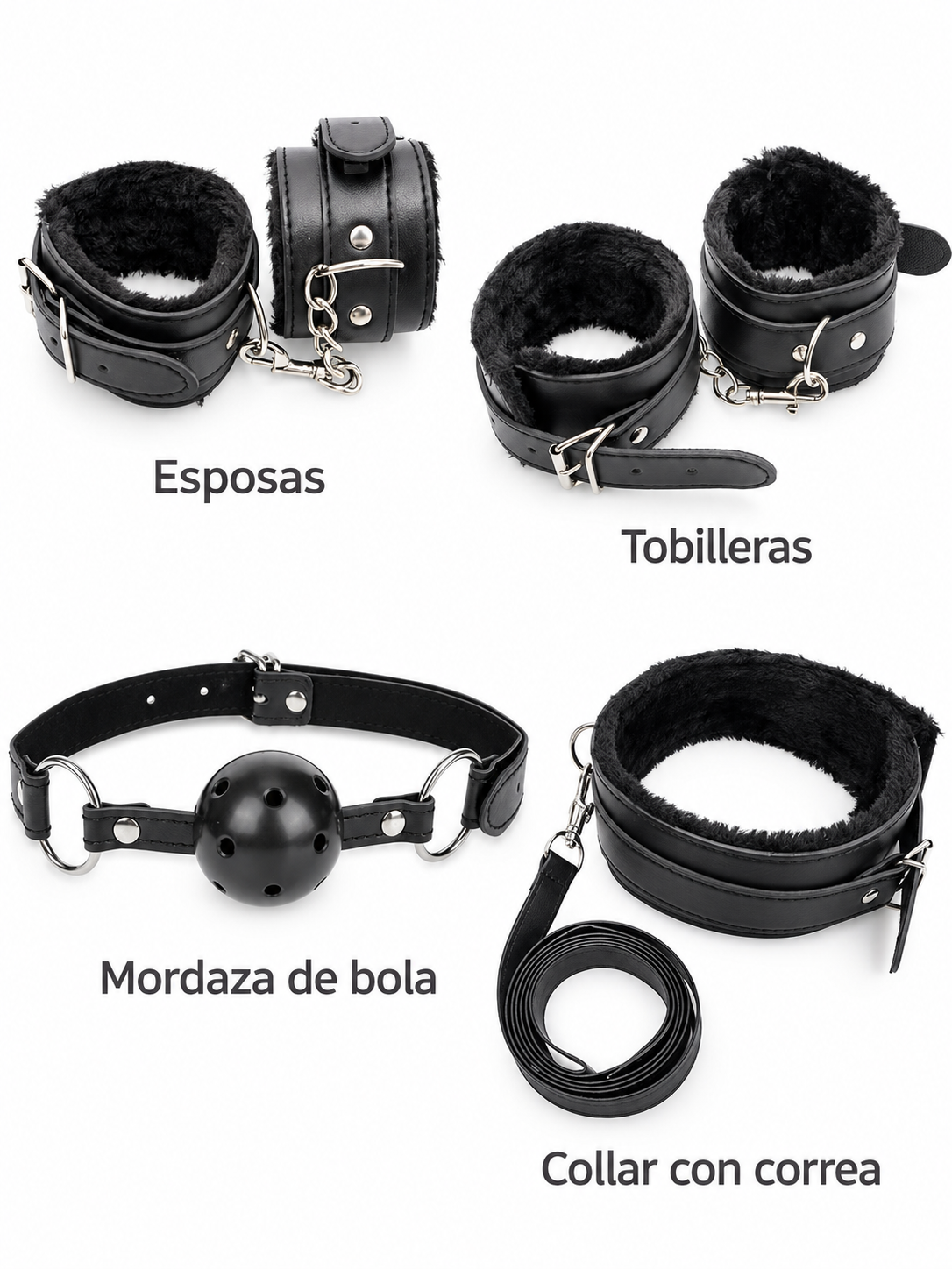 Kit BDSM Ajustable de 11 Piezas Pluma Estimuladora