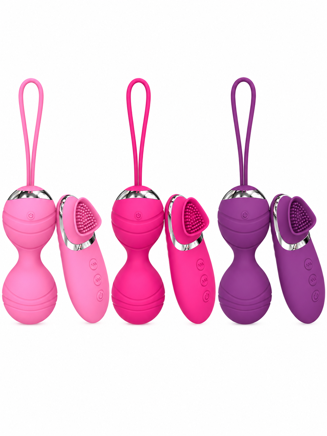 Bola de Kegel Vibradora con Doble Estimulación y Control Remoto