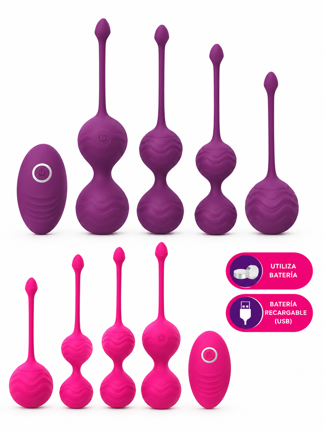 Set de Bolas de Kegel con Vibración y Control Remoto