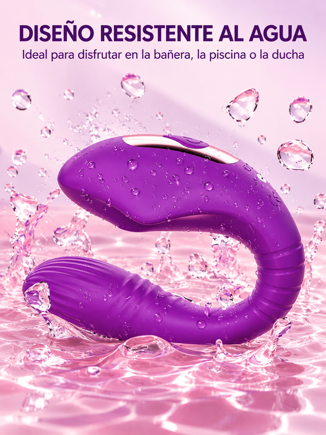 Vibrador Tipo U con Succión, Vibración y Control por App