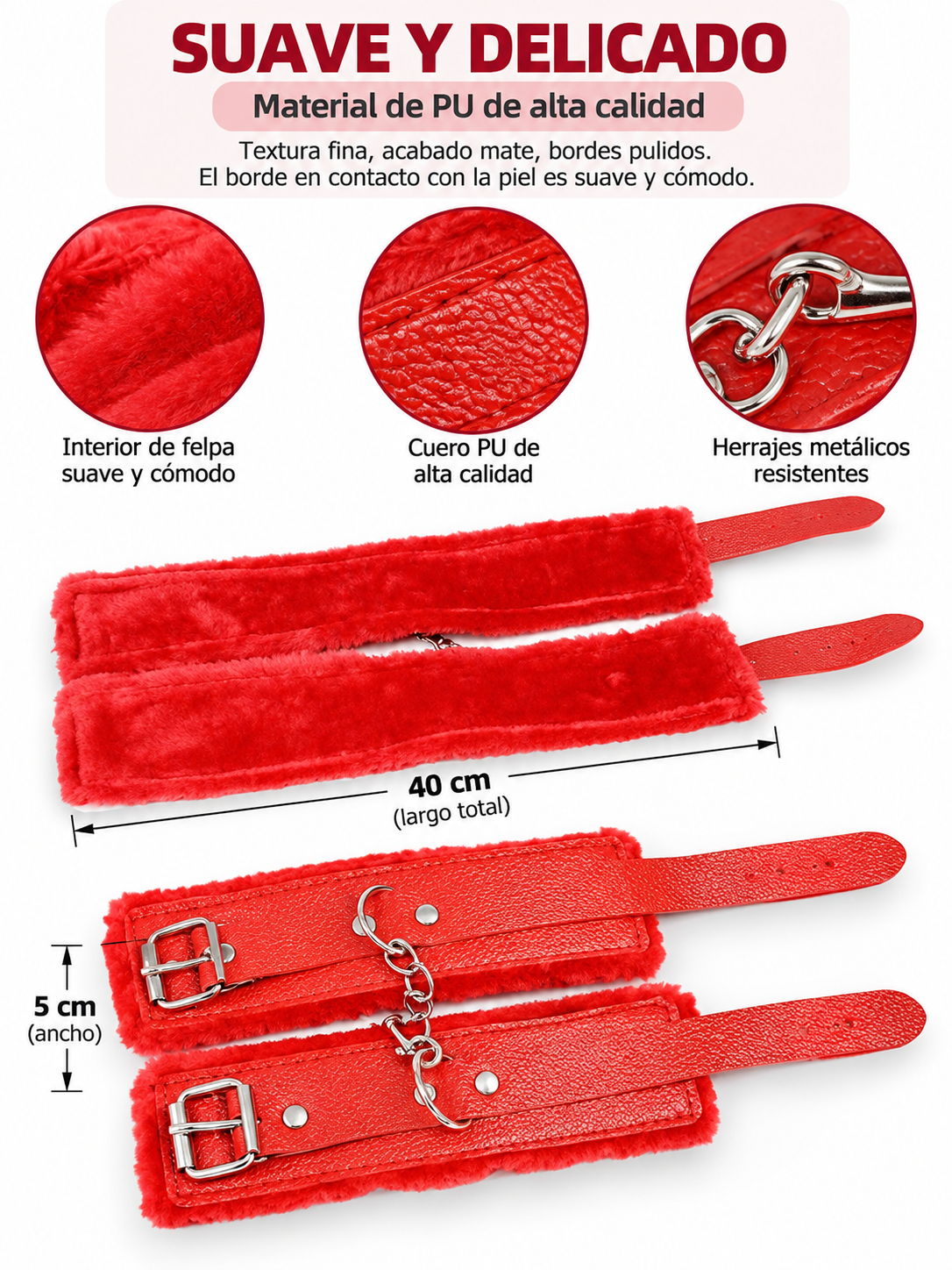 Kit BDSM 8 Piezas Bondage Ajustable