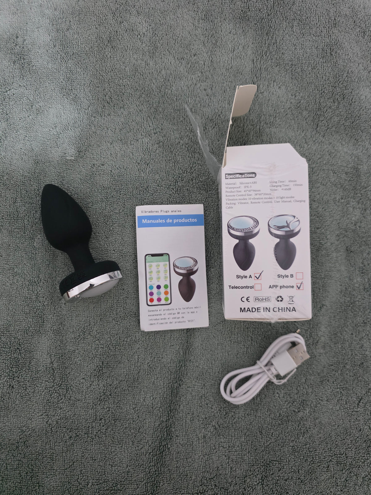 Plug Anal Inteligente con Vibración, Luz LED y Control por App