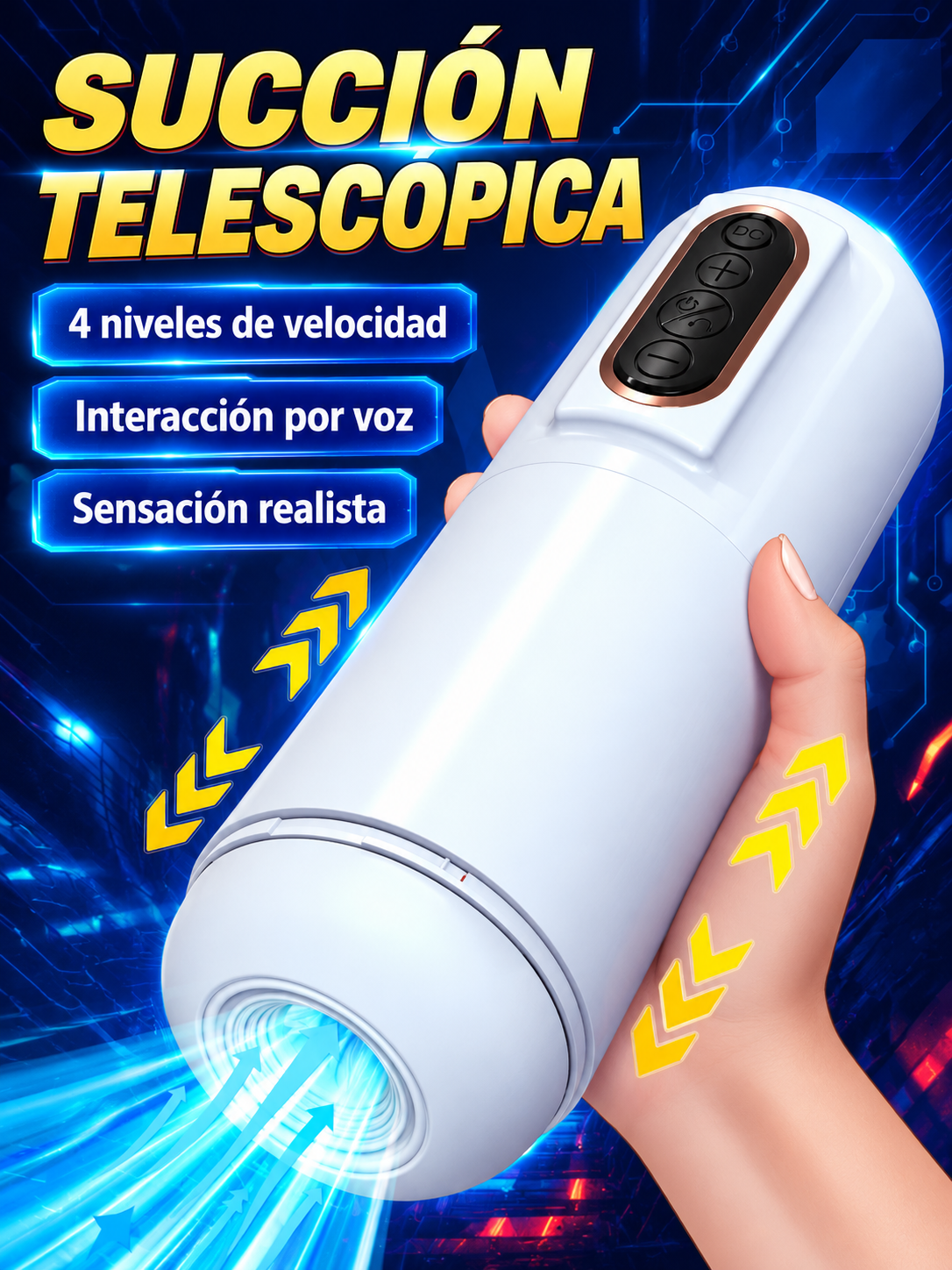 Masturbador Automático Randy con Succión y Movimiento Telescópico