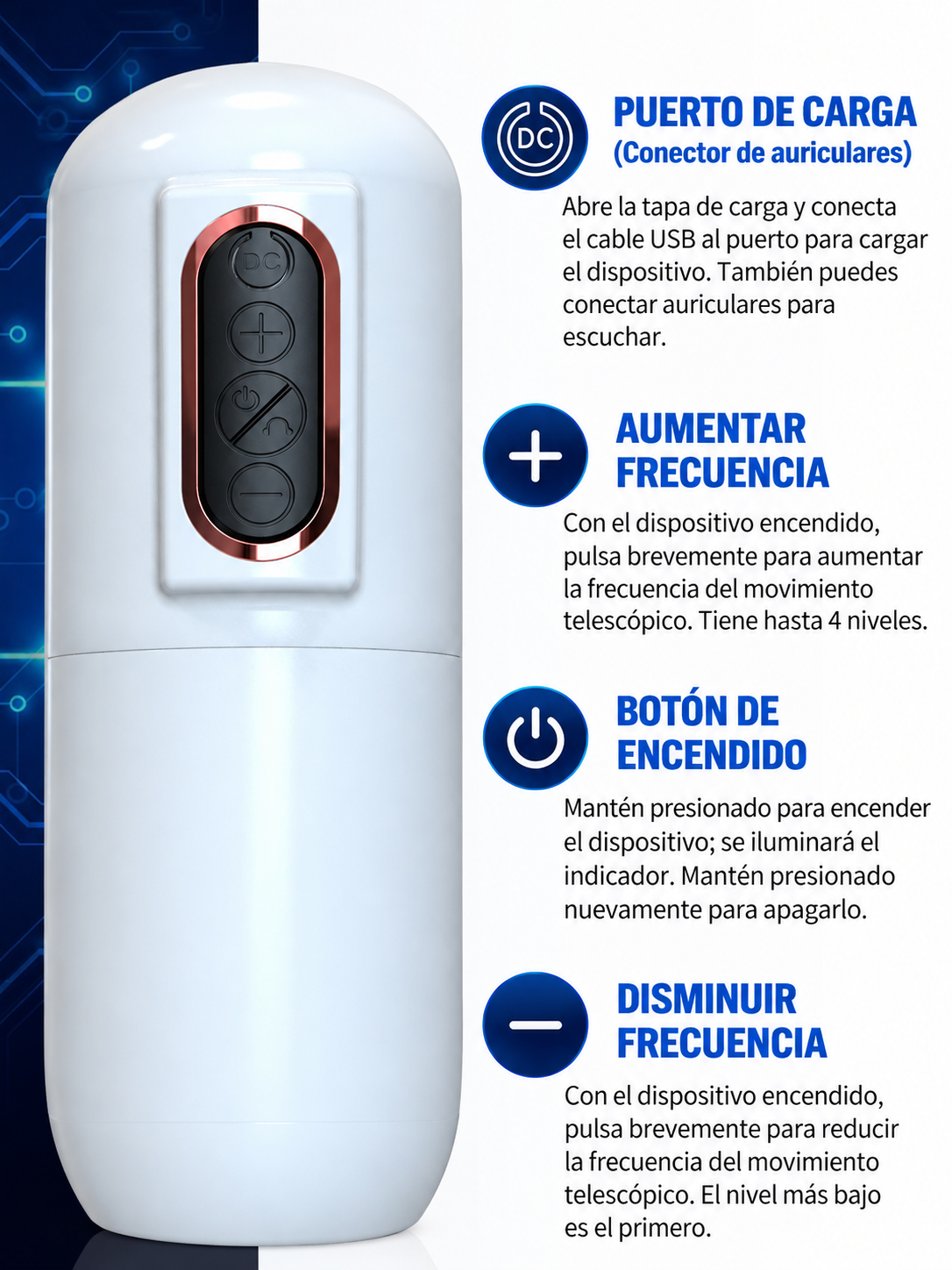 Masturbador Automático Randy con Succión y Movimiento Telescópico
