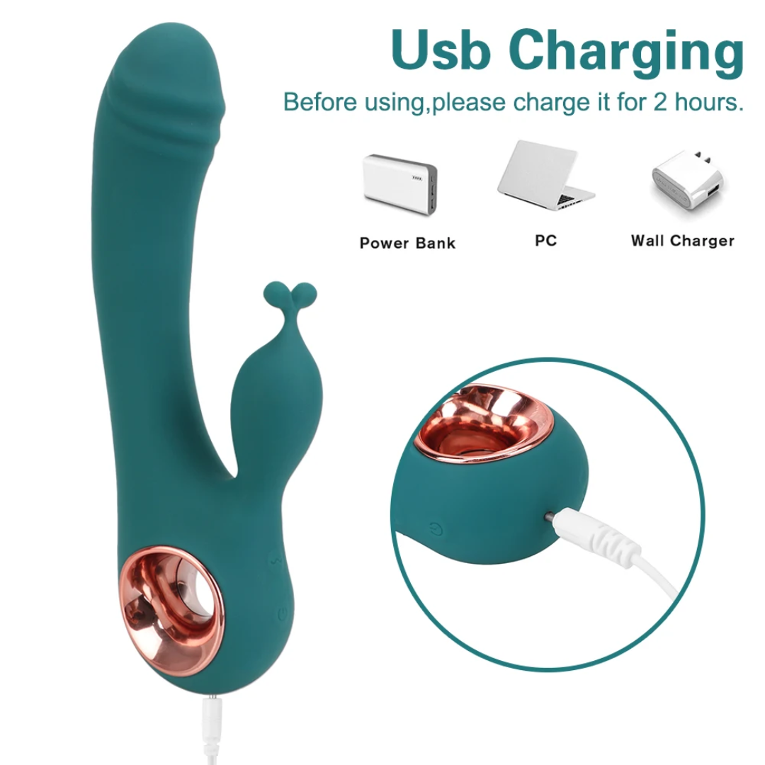 Vibrador Punto G con Estimulador de Clítoris 2 en 1