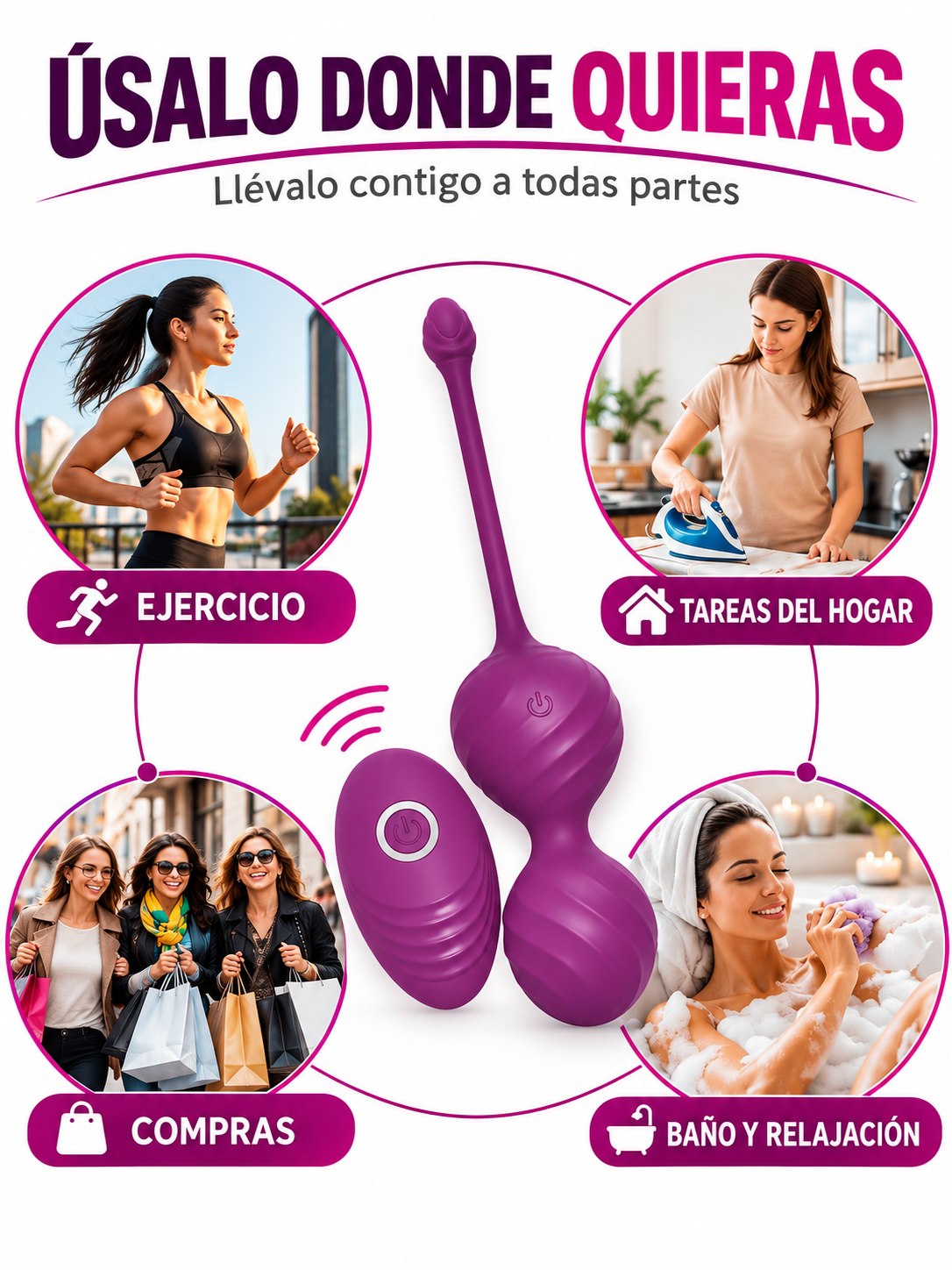 Set de Bolas de Kegel con Vibración y Control Remoto