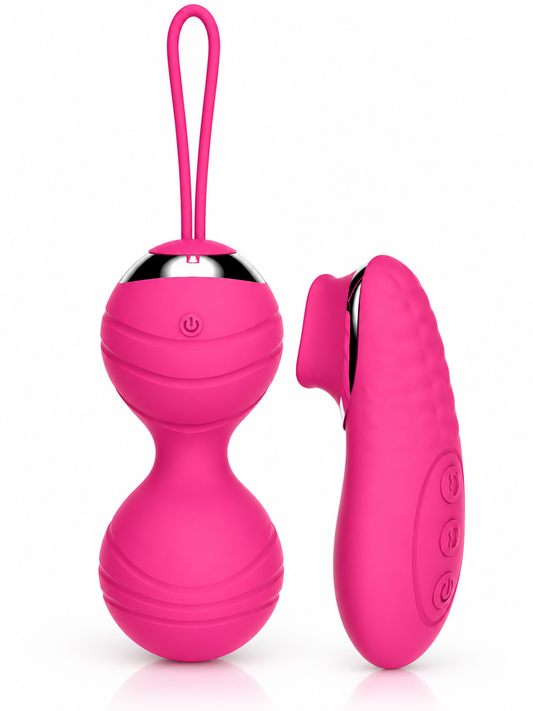 Bola de Kegel Vibradora con Doble Estimulación y Control Remoto