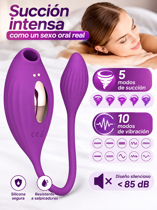 Vibrador Punto G 10 Vibraciones y 5 Modos de Succión