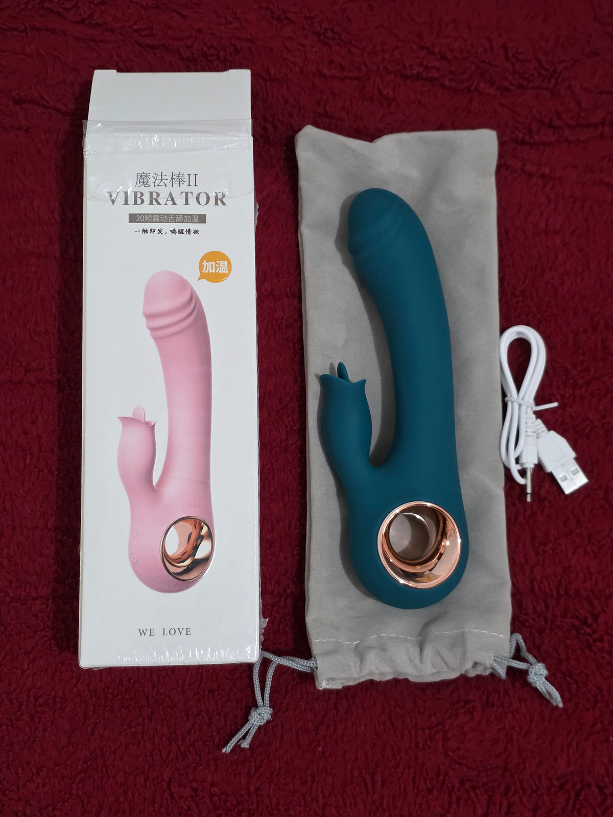 Vibrador Punto G con Calor y Estimulador de Clítoris 2 en 1
