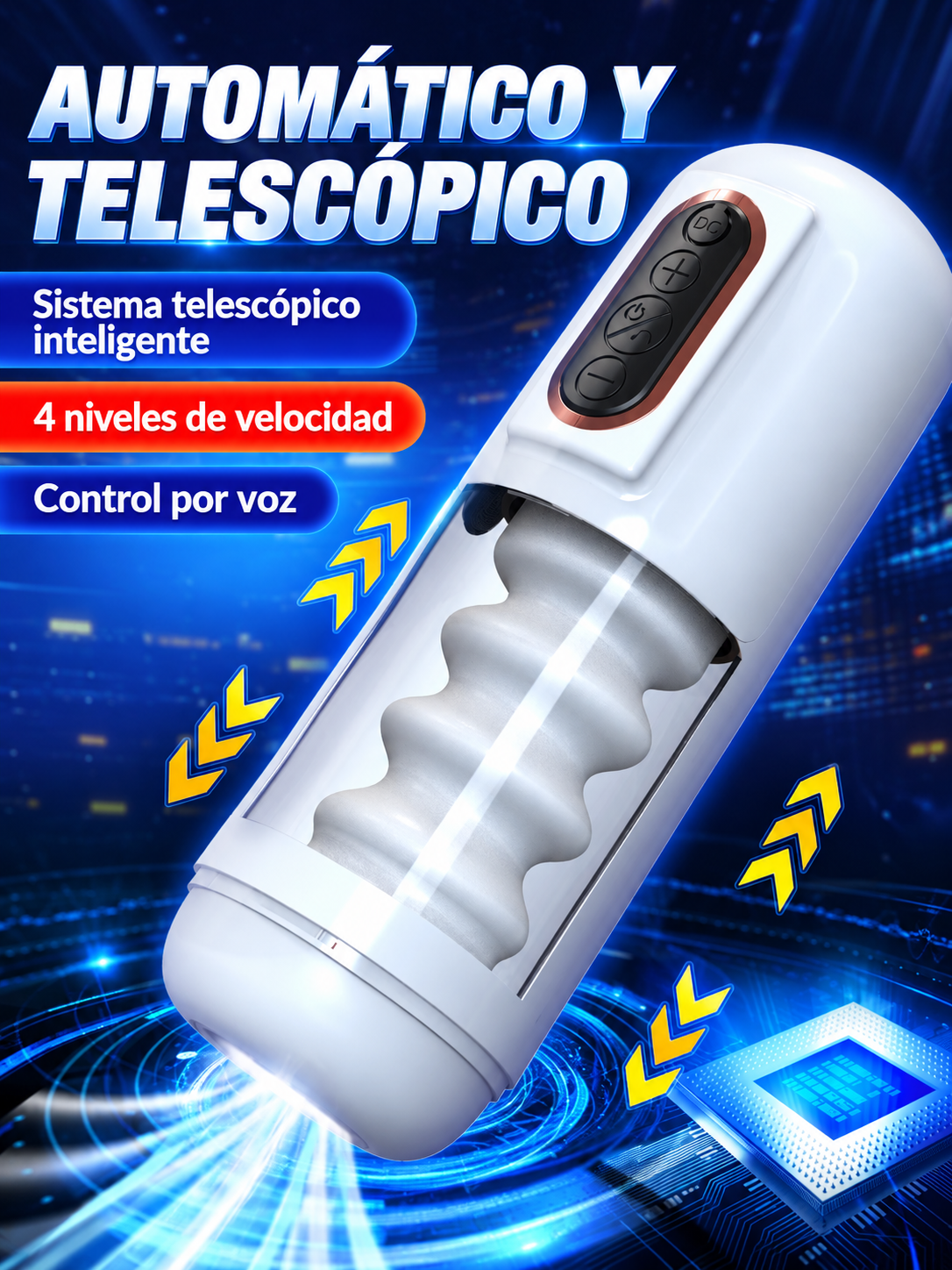 Masturbador Automático Randy con Succión y Movimiento Telescópico