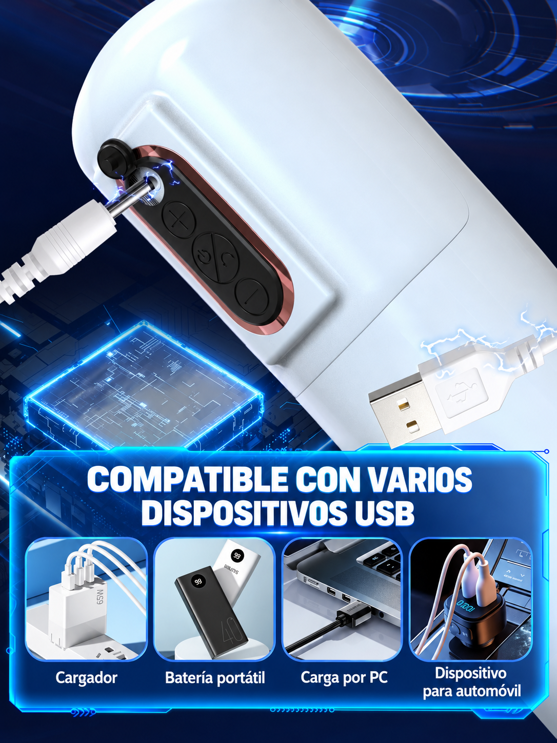 Masturbador Automático Randy con Succión y Movimiento Telescópico