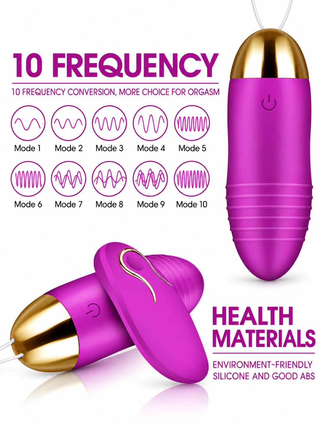 Huevo Vibrador con Control Remoto y 10 Patrones de Vibración