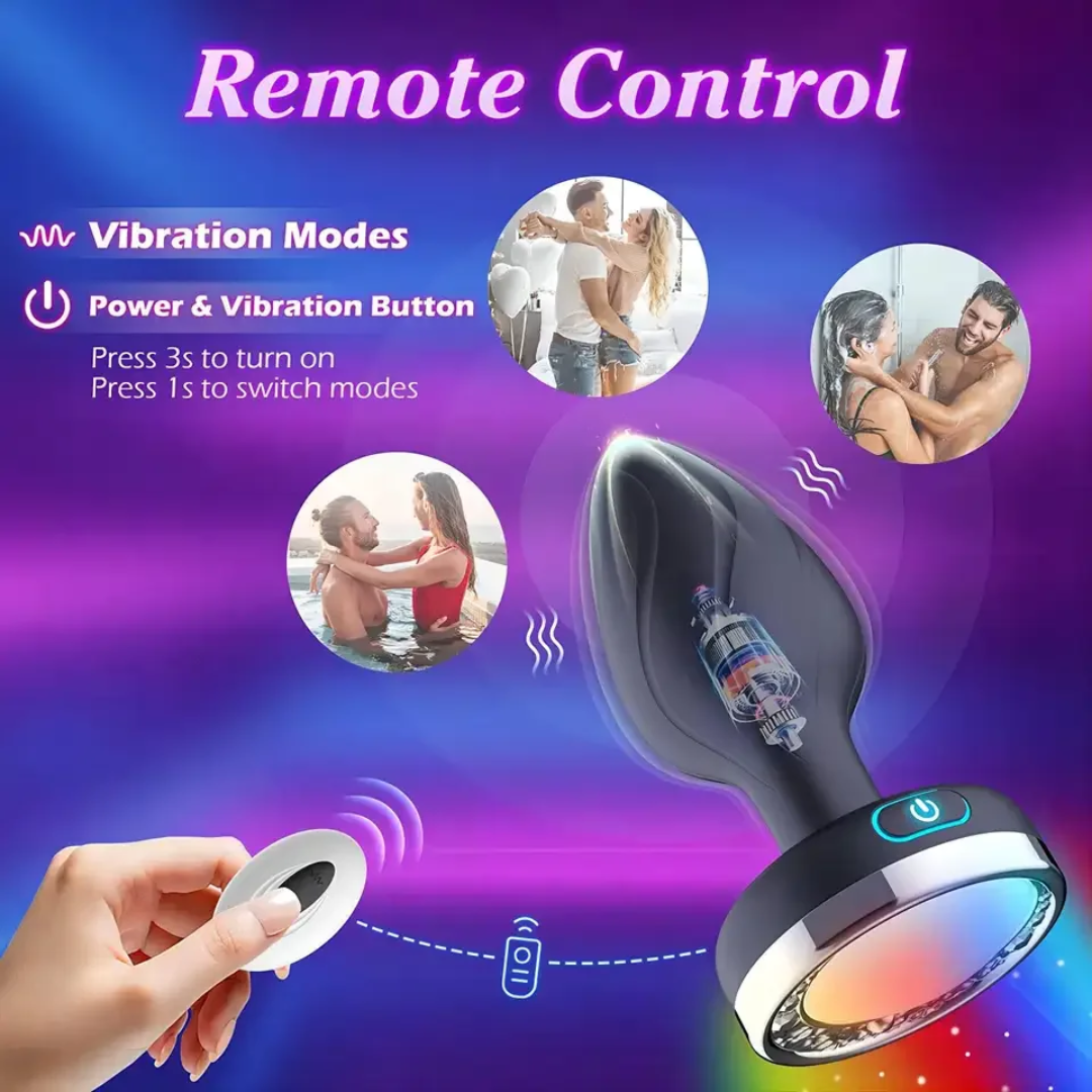 Plug Anal Inteligente con Vibración, Luz LED y Control por App