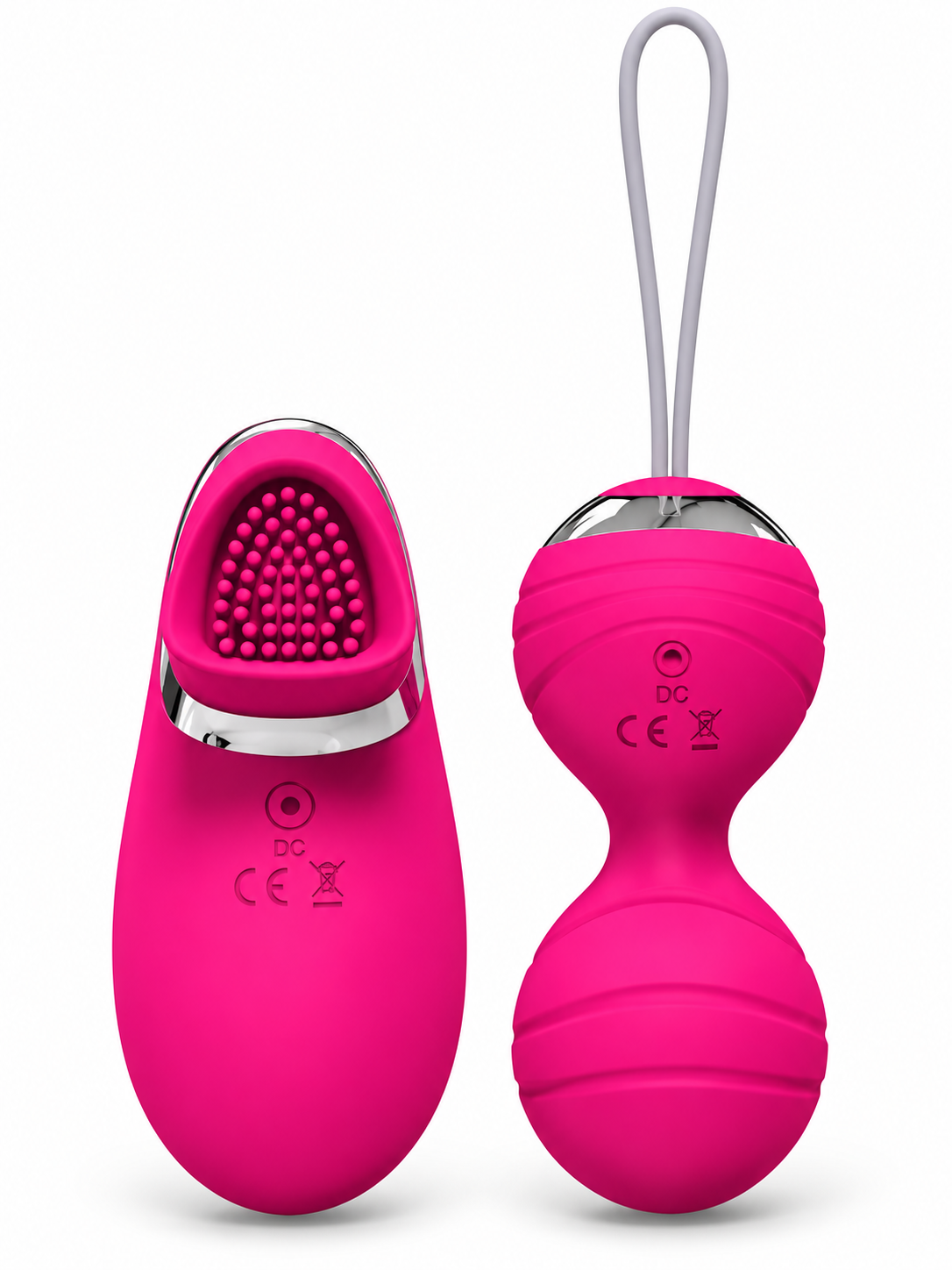 Bola de Kegel Vibradora con Doble Estimulación y Control Remoto
