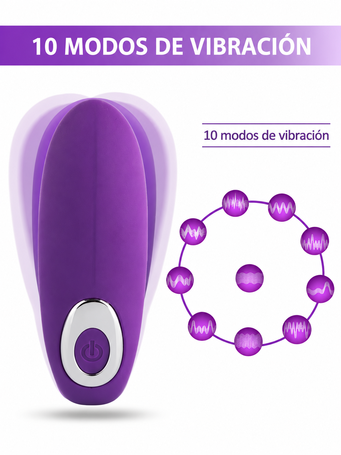 NANA Vibrador Tipo U Doble Punto G y Clítoris 10 Modos